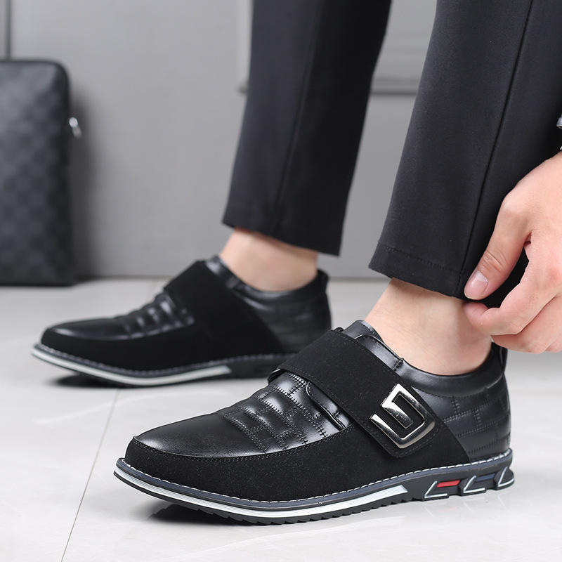 2023 Leafmen's New Business Recreation, Spring and Autumn Fretilt Men's Peaks, 100 Leaf Shoes, English and Korean