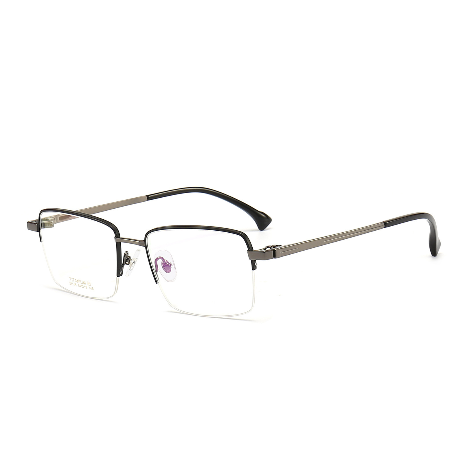 Super light glasses, commercial titanium, 3146 suspension square optical glasses, half-frame glasses.