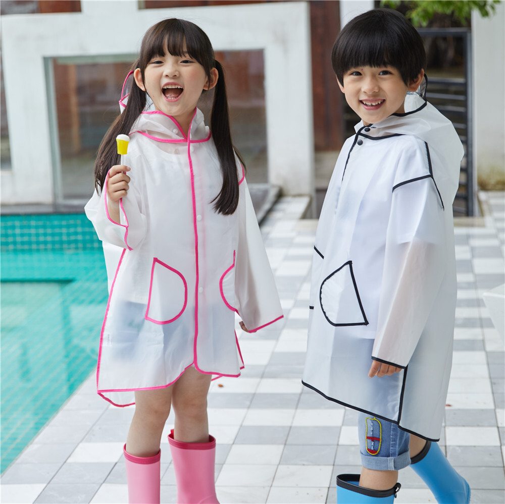 Free trade in children ' s raincoats and cartoons for children ' s children ' s children ' s nursery schools with transparent fashions of the Eva rain cape