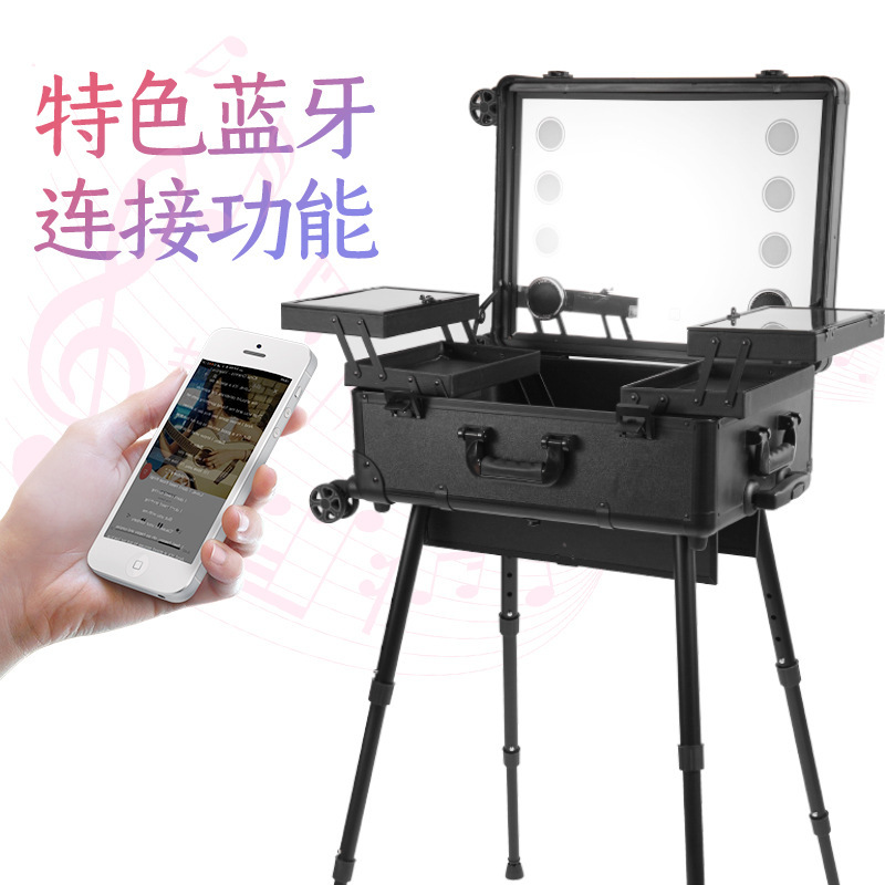 Nhạc LED với kính làm mát LED bằng thép kéo lên một hộp ánh sáng trang điểm và làm sáng hộp