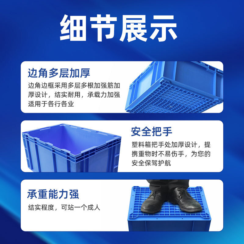 Plastic box for logistics, large plastic box