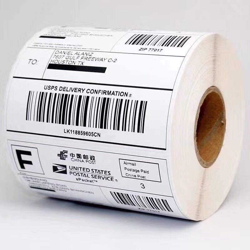 Foreign trade list for three heat-proof paper e-mails 100* 100 labeled paper bar coded without dry glue paper priced clothing