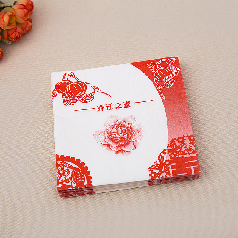 Cross-border colour napkin factory printing colourable napkins, family printing napkins