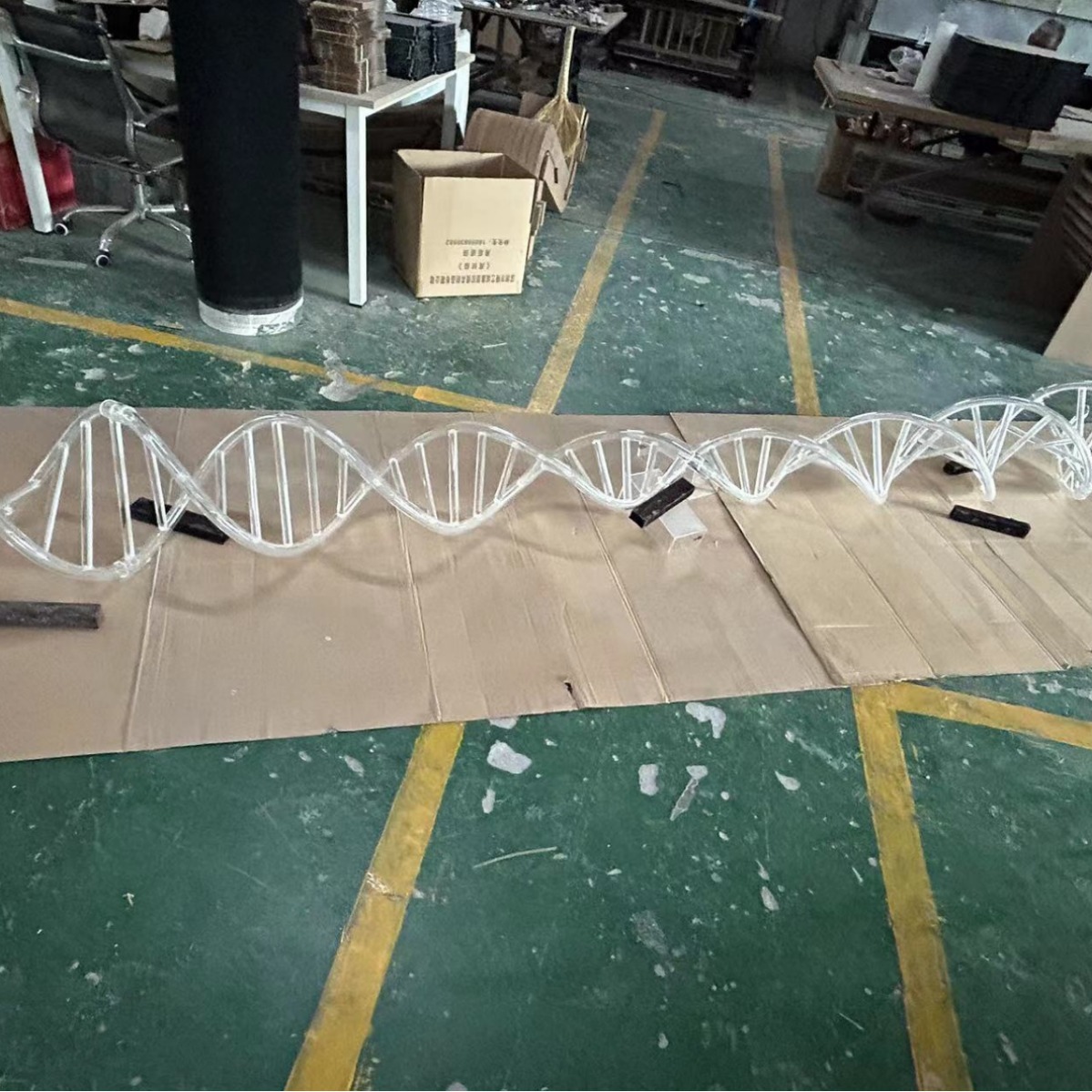 透明亞克力管藝術裝置  基因鏈模型展覽展示 有機玻璃