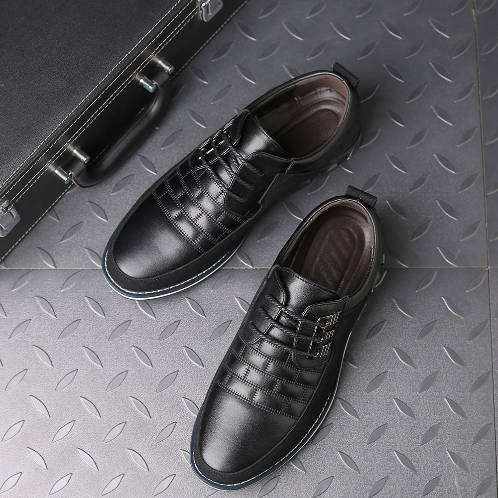 Men with round head and single shoes with large pairs of male shoes across the border