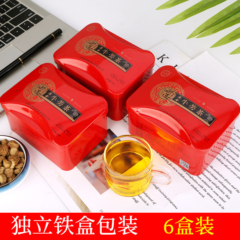 The owner of the steel box of 480 g tea from the royal farm used his heart to choose the gold cow's tea.