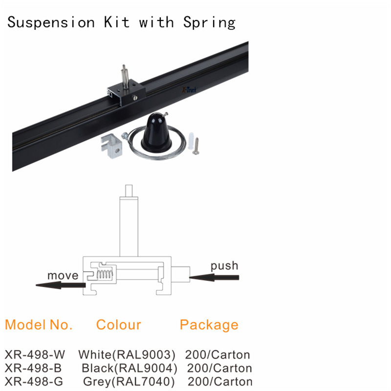 X-Track Sudden Orbit 4-line rounded spring hanger component