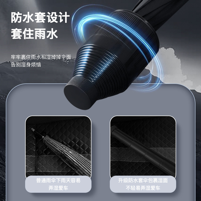 防水套雨傘雙人自動大號帶套車載加大雙層長柄傘暴雨專用批發logo