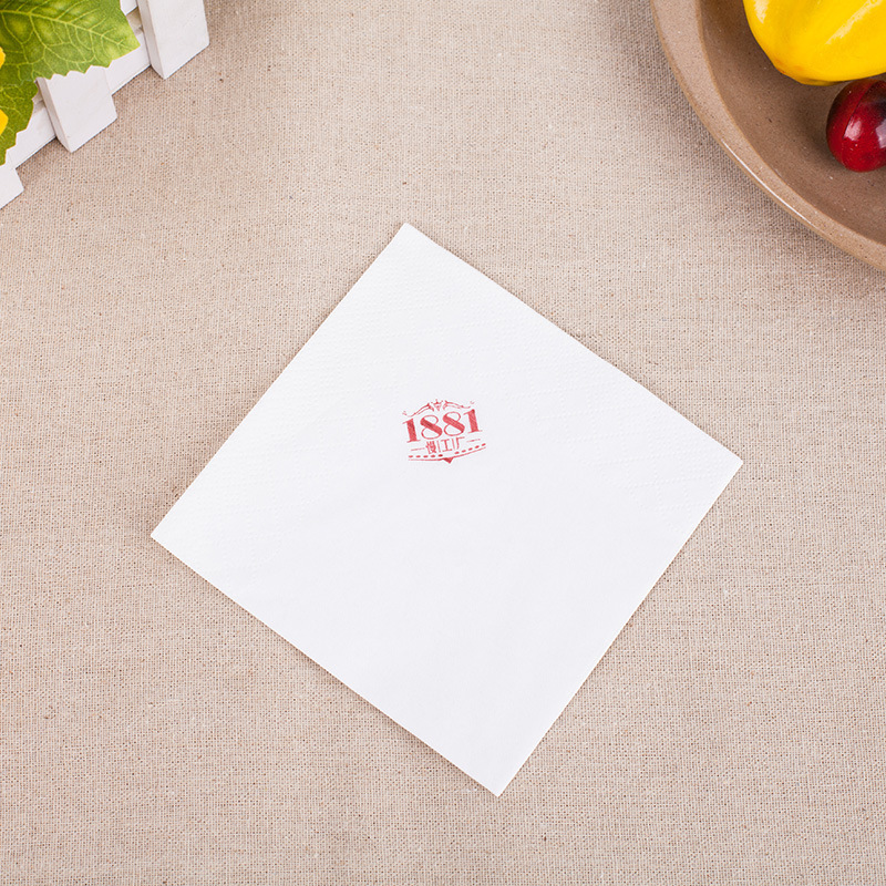 A napkin printing can print the logo ad paper restaurant square napkin factory