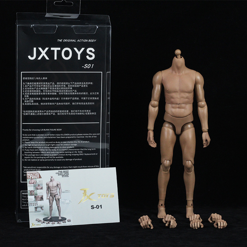 JXTOYS1/6 male soldier body standard body strong muscular musculinity joints can do model toys