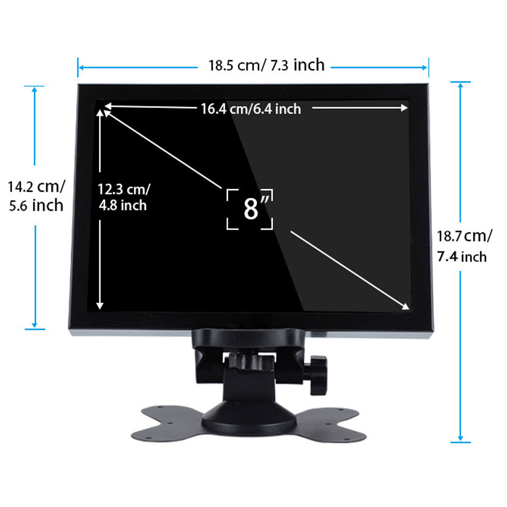 Wholesale 8-inch IPS Crust Control (IPS) portable monitor temperature display screen embedded computer monitor