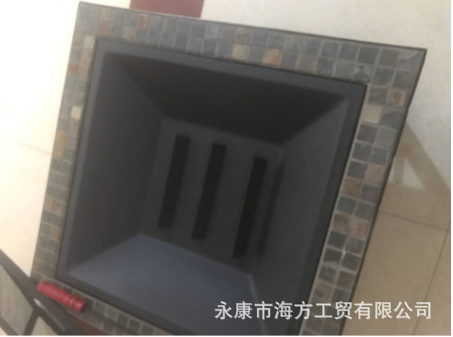 Marseillage Firebath는 외부 안뜰에 실내 charcoal 화상 테이블 가열기를 가진 가정을 데웁니다.