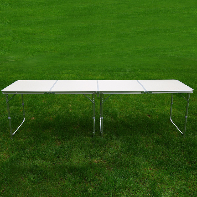 Aluminium alloy table of 2.4 metres long folded, rectangular, portable, long table prowl.