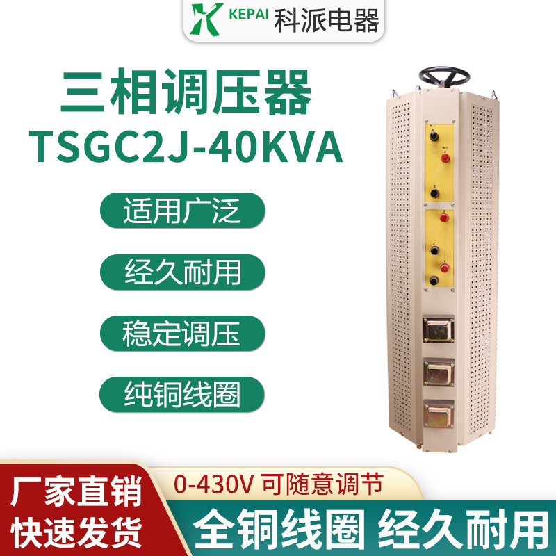 The Section assigns TSGC2J-40KVA to the 380V output 0-430V transformer