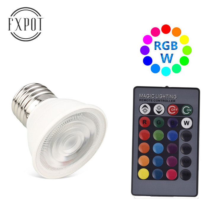 The manufacturer's distribution of the LED cup smart-controlled ragb seven-colored light for GU10 E27 conceiving.