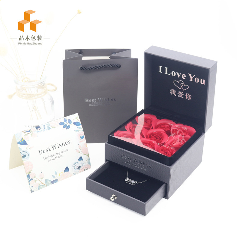 The factory's spot, the soap and rose box, the necklace box, the gel box, the festivities.