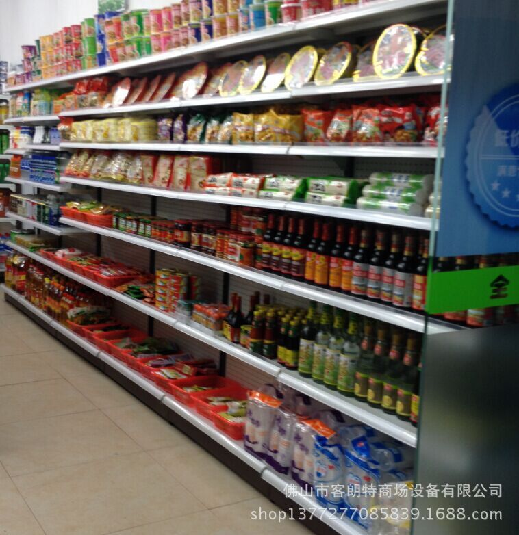 工厂直销 批发 小超市 便利店 港澳店 进口食品店 等靠背单面货架