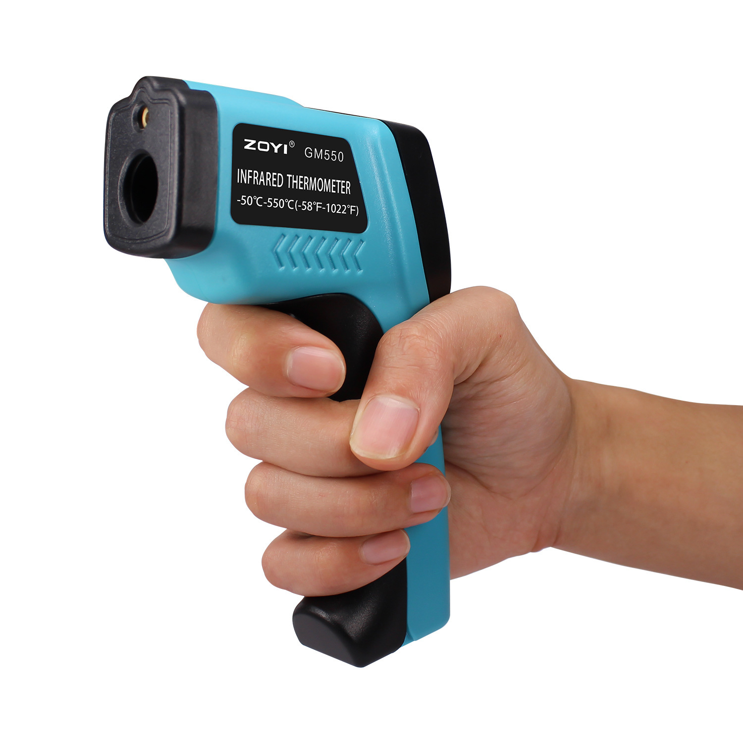 An infrared thermometer industrial high-precision colour screen smart thermometric gun regulates the maintenance of electrician hot kitchens