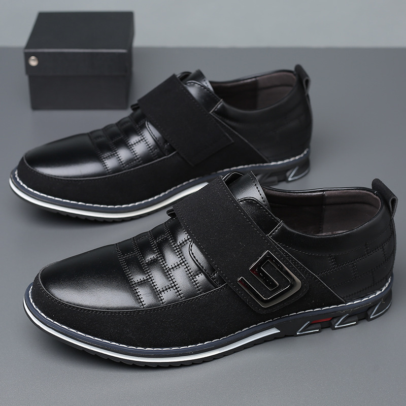 2023 Leafmen's New Business Recreation, Spring and Autumn Fretilt Men's Peaks, 100 Leaf Shoes, English and Korean