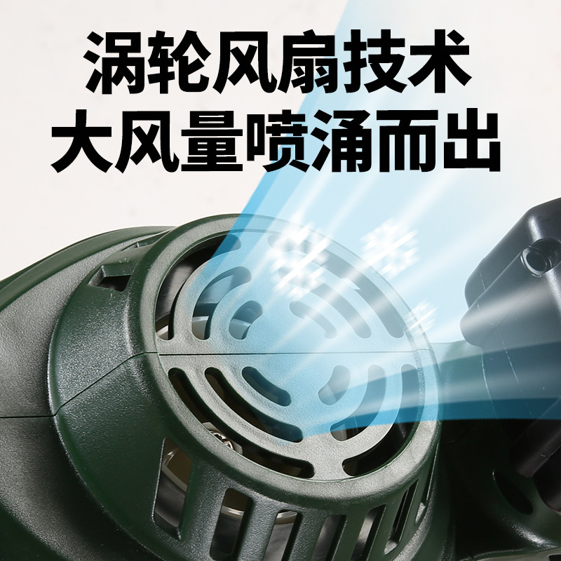 The electric snow blower, the lithium-charger, the industrial wind blower, the tree leaf, the windmaker.