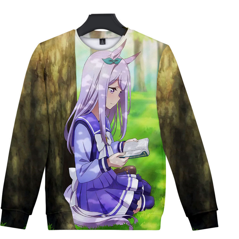 跨境亚马逊新品 赛马娘PrettyDerby 印花宽松卫衣潮牌韩版 hoodie