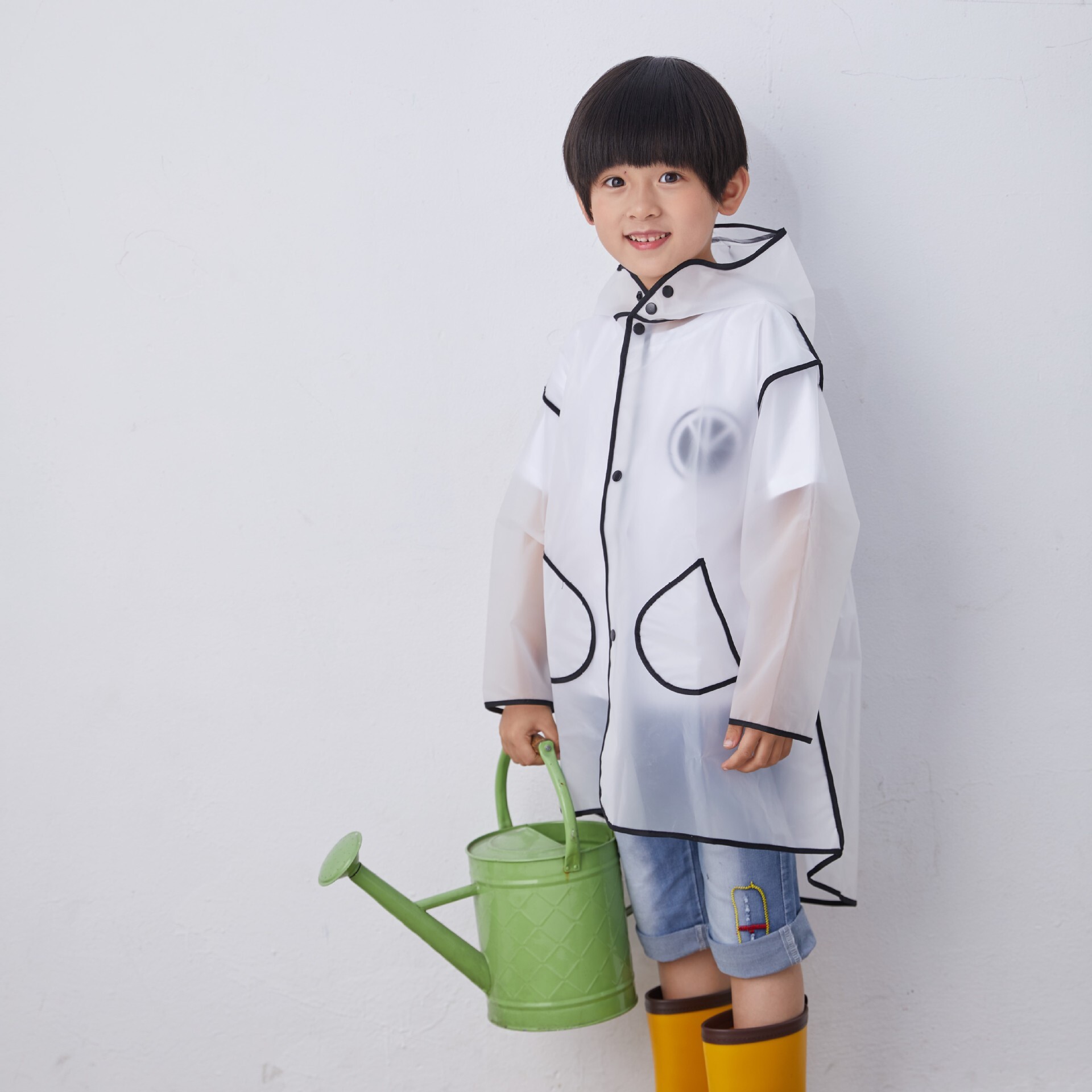 Free trade in children ' s raincoats and cartoons for children ' s children ' s children ' s nursery schools with transparent fashions of the Eva rain cape