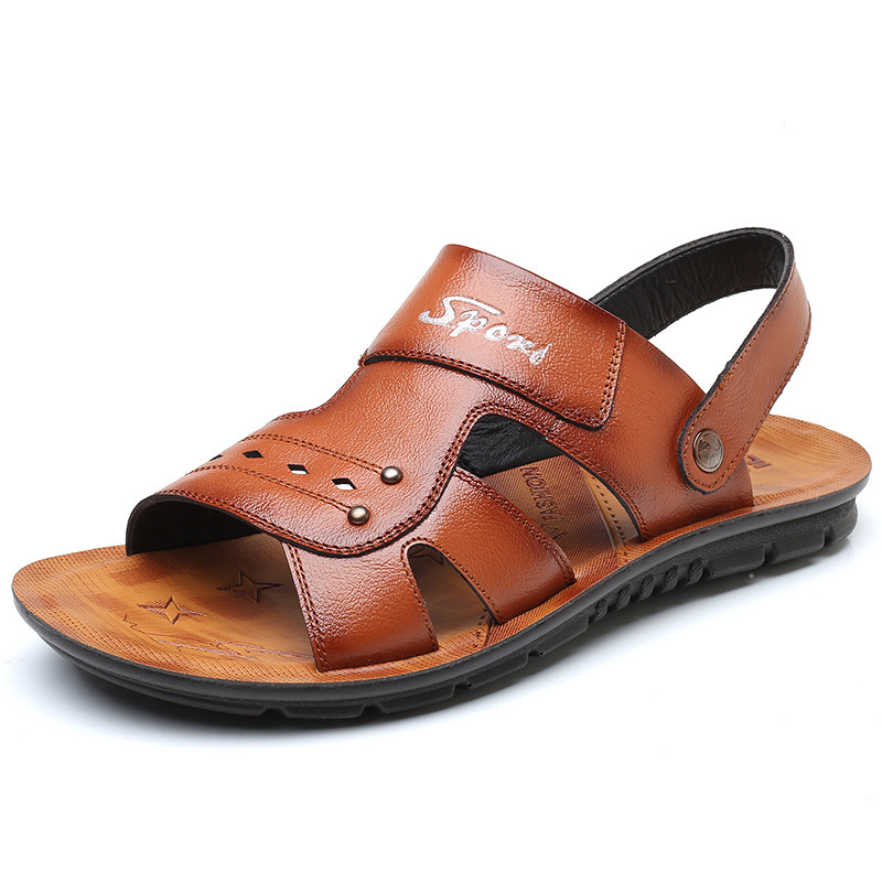 Summer New Shoemen Recreational Shoe Creative Flowing Shoes Korean Beach Shoes Large-sized Male Shoes
