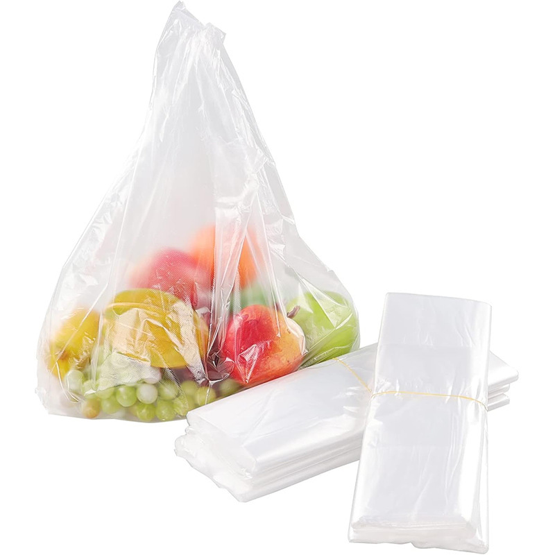 HDPE vest 가방 플라스틱 쇼핑 백 크로스 국경 외부 응용 프로그램에 대 한 신선한 플라스틱 가방 의류 식품
