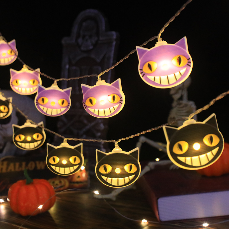 Cross-border LED Ghost's Easter Decorative Lights Ball light cat, purple cat, black cat.