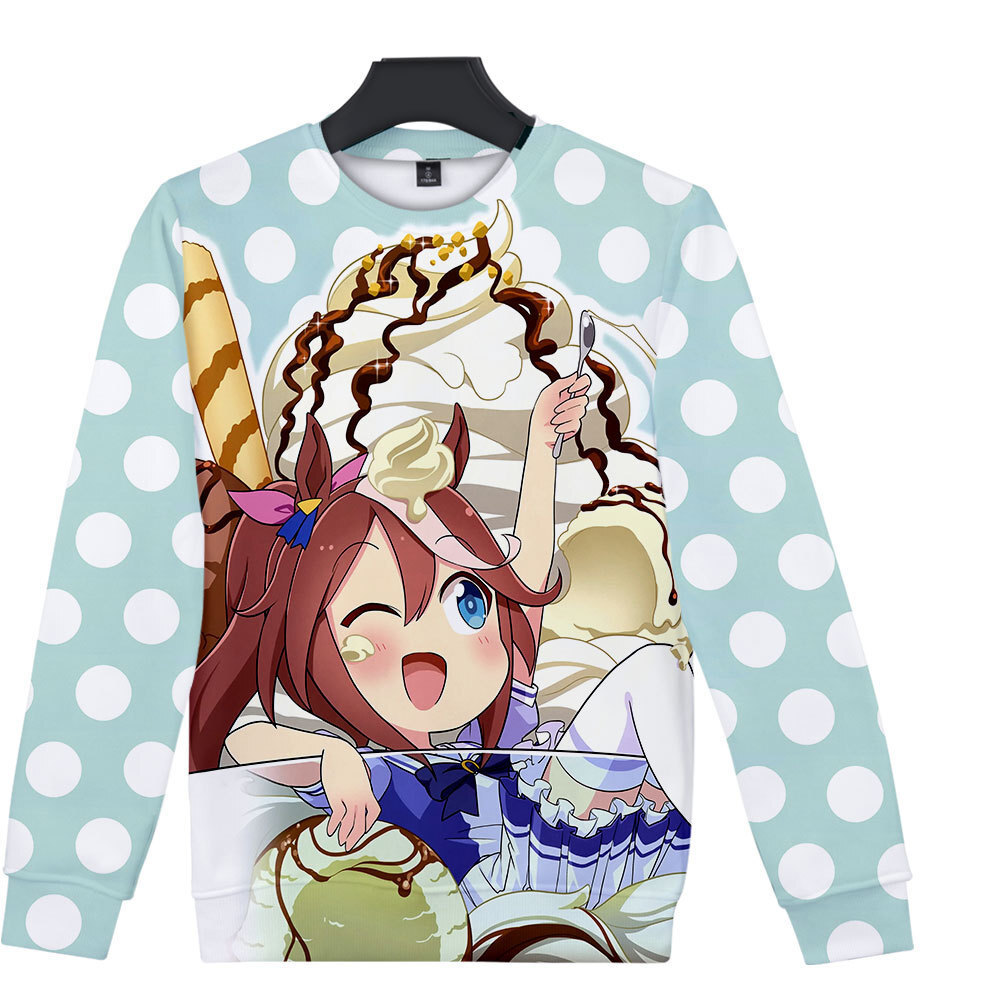 跨境亚马逊新品 赛马娘PrettyDerby 印花宽松卫衣潮牌韩版 hoodie