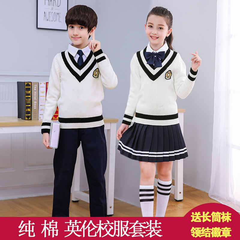 Kindergarten uniform for children ' s college, English-style school uniform for pupils and students