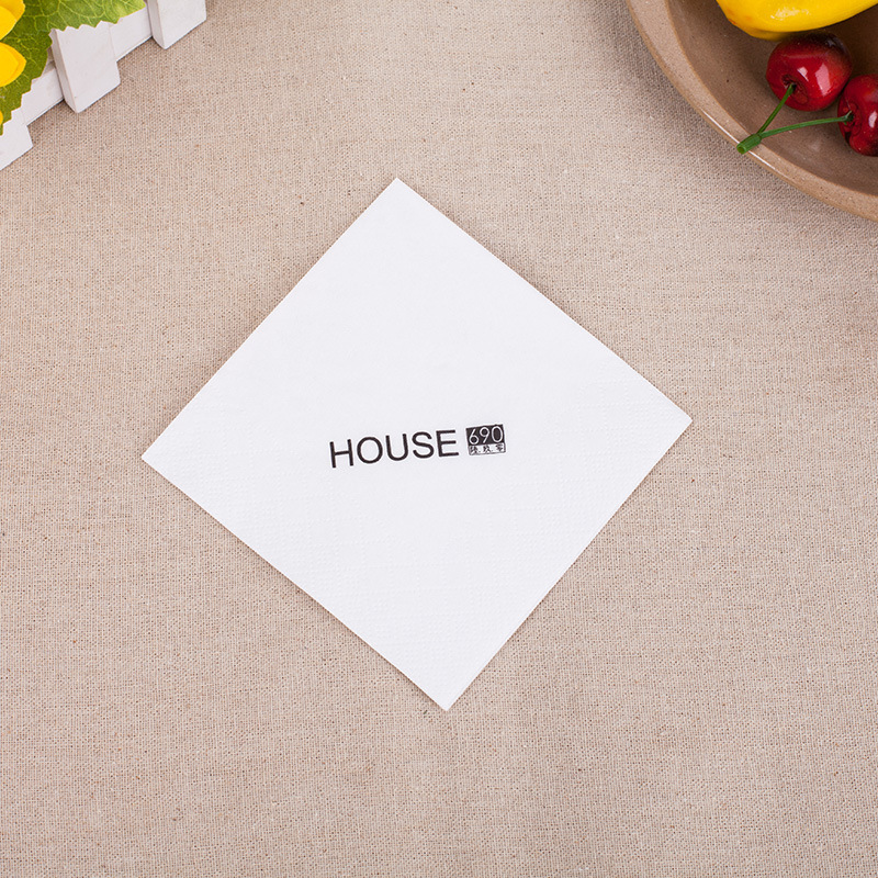 Dipping paper printing to print the logo commercial paper towel tailoring square napkin and paper factory in the restaurant