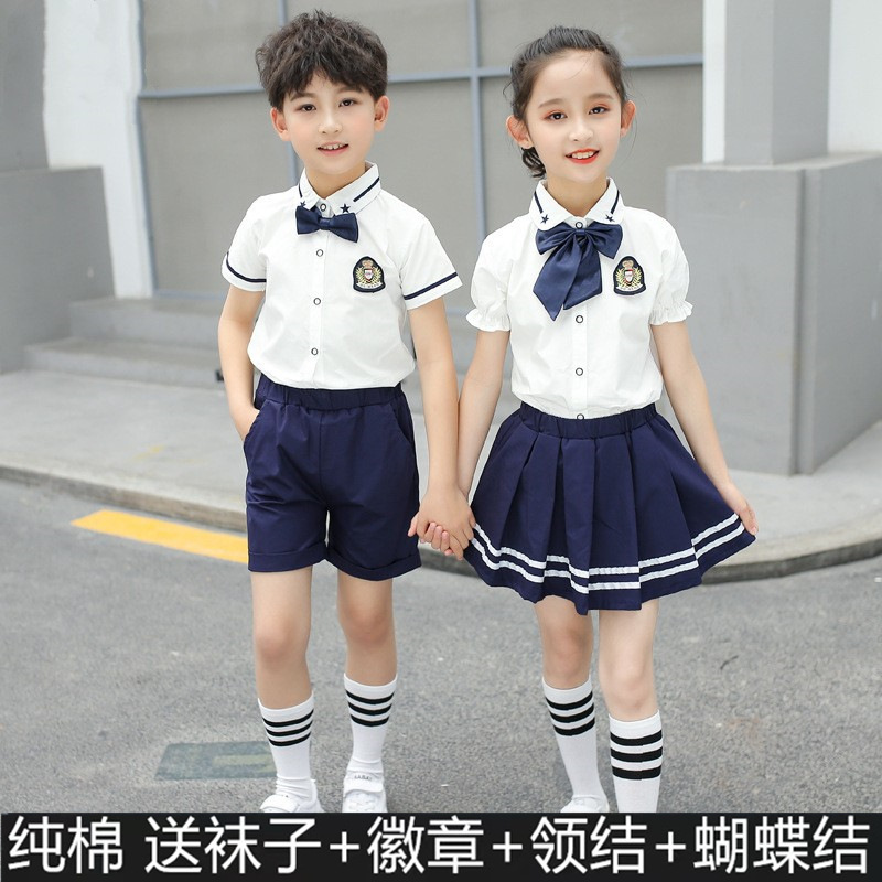 In kindergarten, in summer dress, in a school uniform for young children at the British School of Wind, in a school uniform for primary school children.