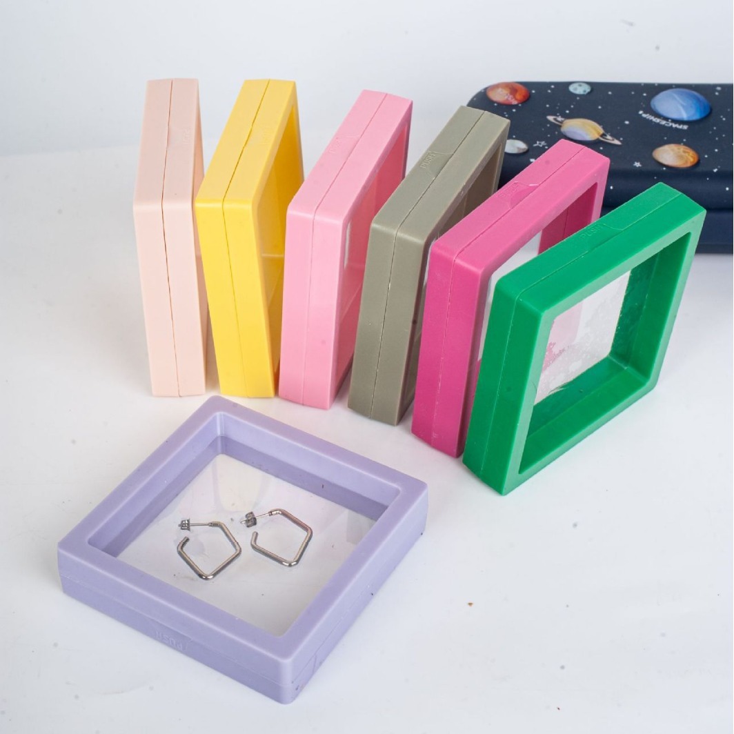 Color-transparent film suspension box jewellery for oxidizing box necklace display box