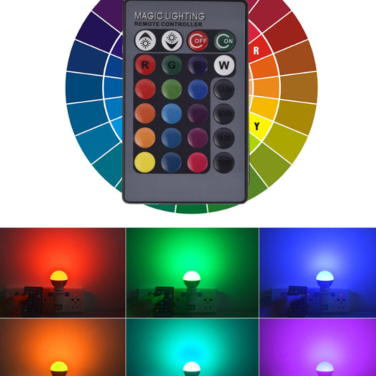 The manufacturer's distribution of the LED cup smart-controlled ragb seven-colored light for GU10 E27 conceiving.