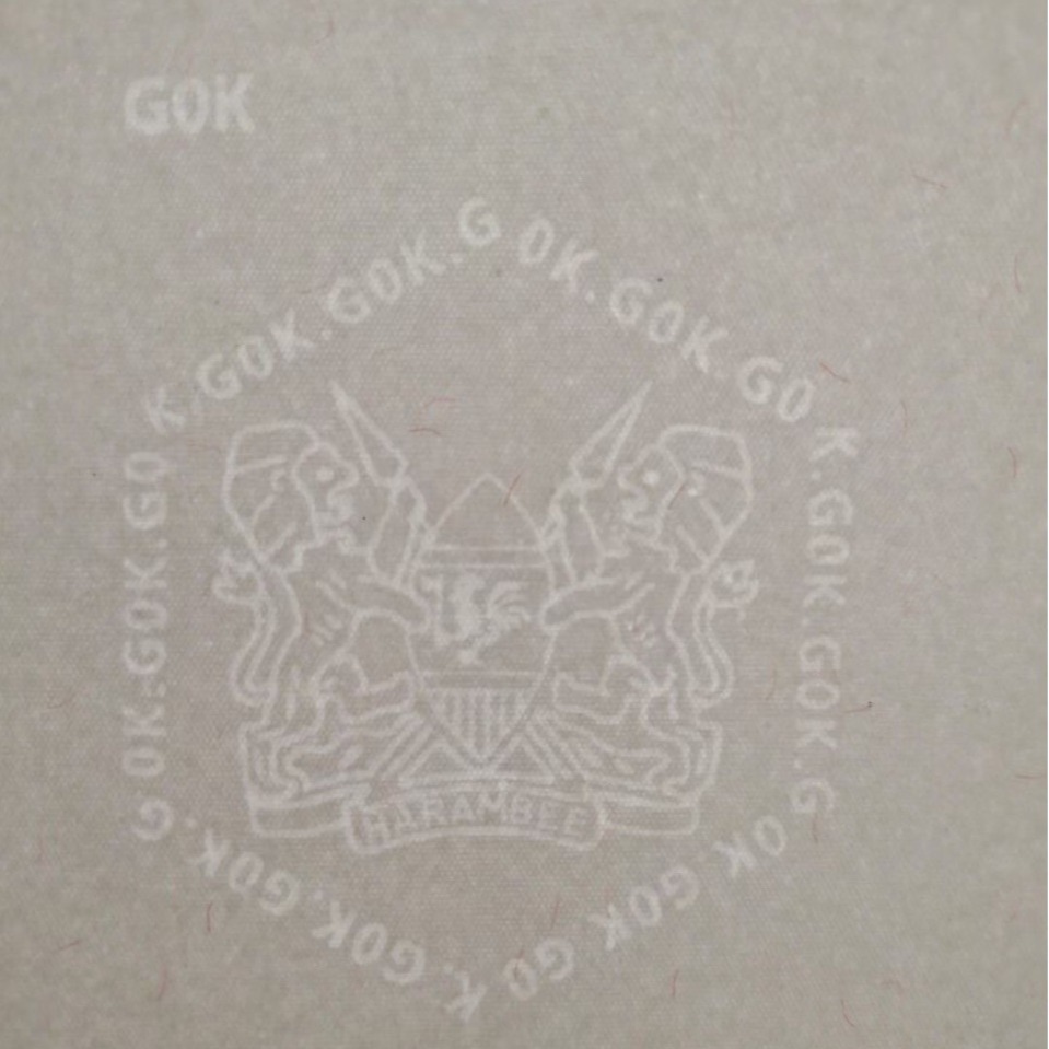 Watermark paper, secure paper, invisible colour paper.