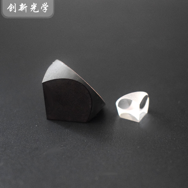 Angular cone prism, membrane cone prism, black side, ready supply from a prism factory.