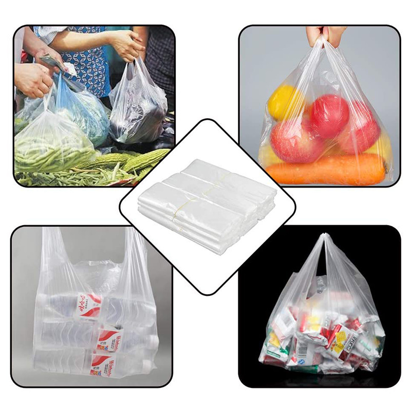 HDPE vest 가방 플라스틱 쇼핑 백 크로스 국경 외부 응용 프로그램에 대 한 신선한 플라스틱 가방 의류 식품
