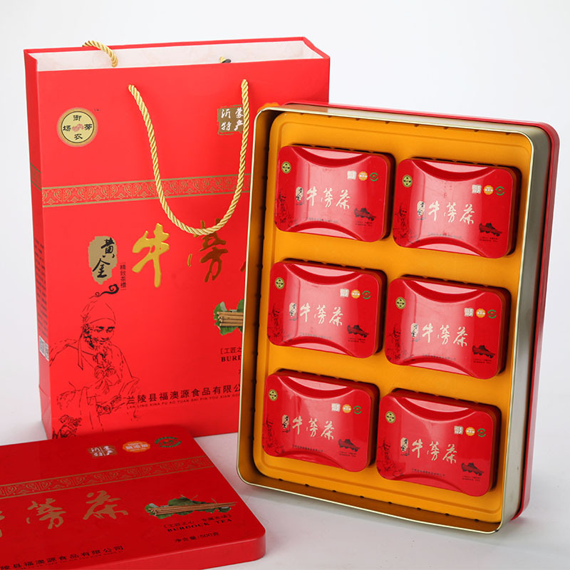 黄金牛蒡茶批发各种规格烘烤炒制型厂家现货生产加工礼盒牛蒡茶