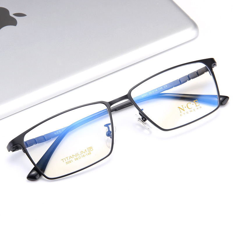 Men's titanium organ leg pure titanium glasses frame Shenzhen's super-light business glasses frame full of elastic legs