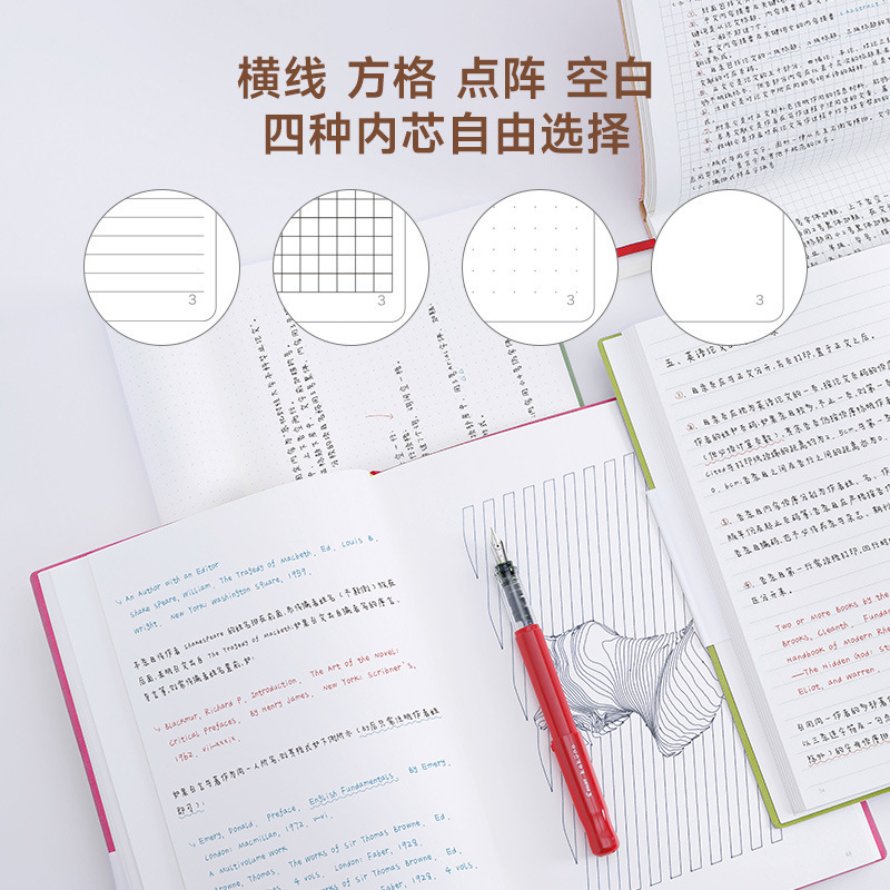 PAPERURAS Lưu ý Quyển Sách B5 Fudge pocket Bag Square Business Book