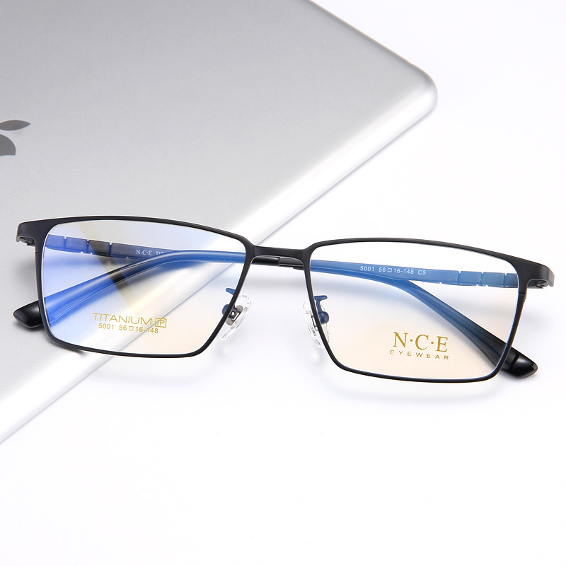 Men's titanium organ leg pure titanium glasses frame Shenzhen's super-light business glasses frame full of elastic legs