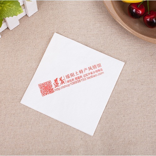 The factory's wholesale napkins can be printed on logo 230 double-coloured new-coloured hotel restaurant double-storey paper towels.