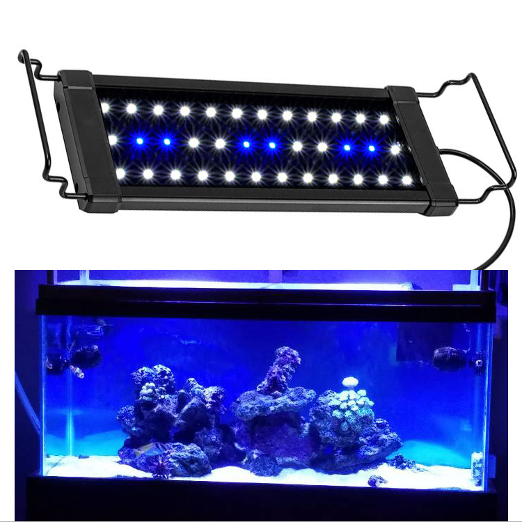 The LED aquarium lamp, third, adjusts the blue and white water chute, the fresh seawater vegetable herbs.