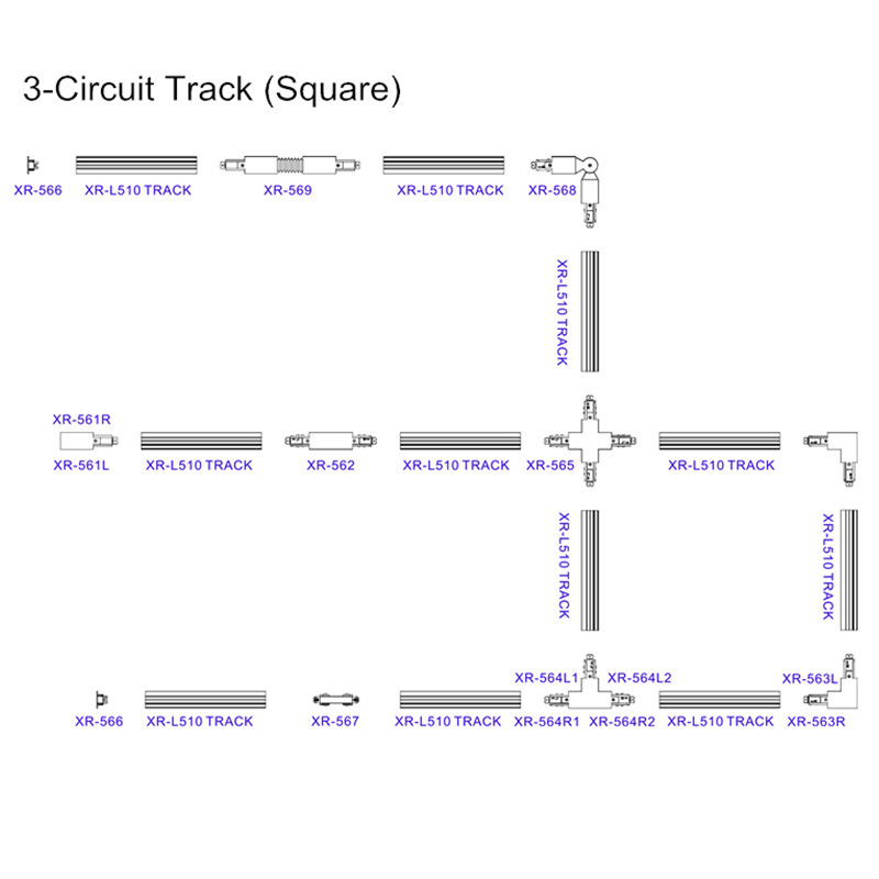 X-Track new sharp guide, new sharp 4-line grid 1M white