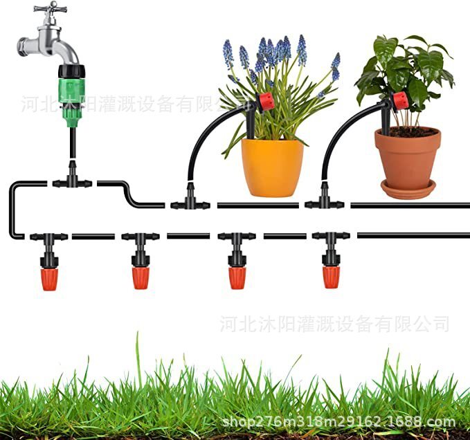 40米35个可调可关闭喷头 单出口微喷头雾化套装 降温保湿喷水