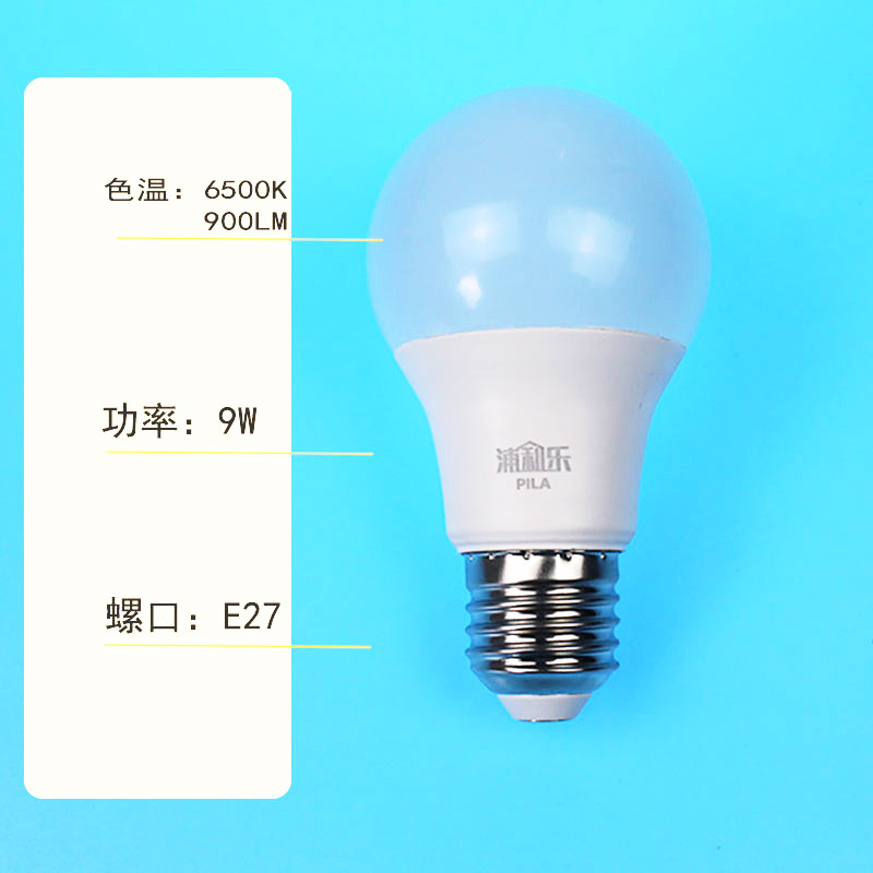 The European brand of Plyler, 9W white light led plastic bulb.