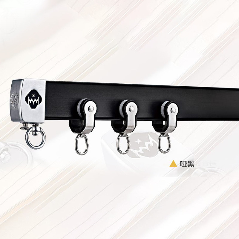 Curved orbital poles thick enough to bend the curved curved track Aluminium alloy window type L single-track drape track