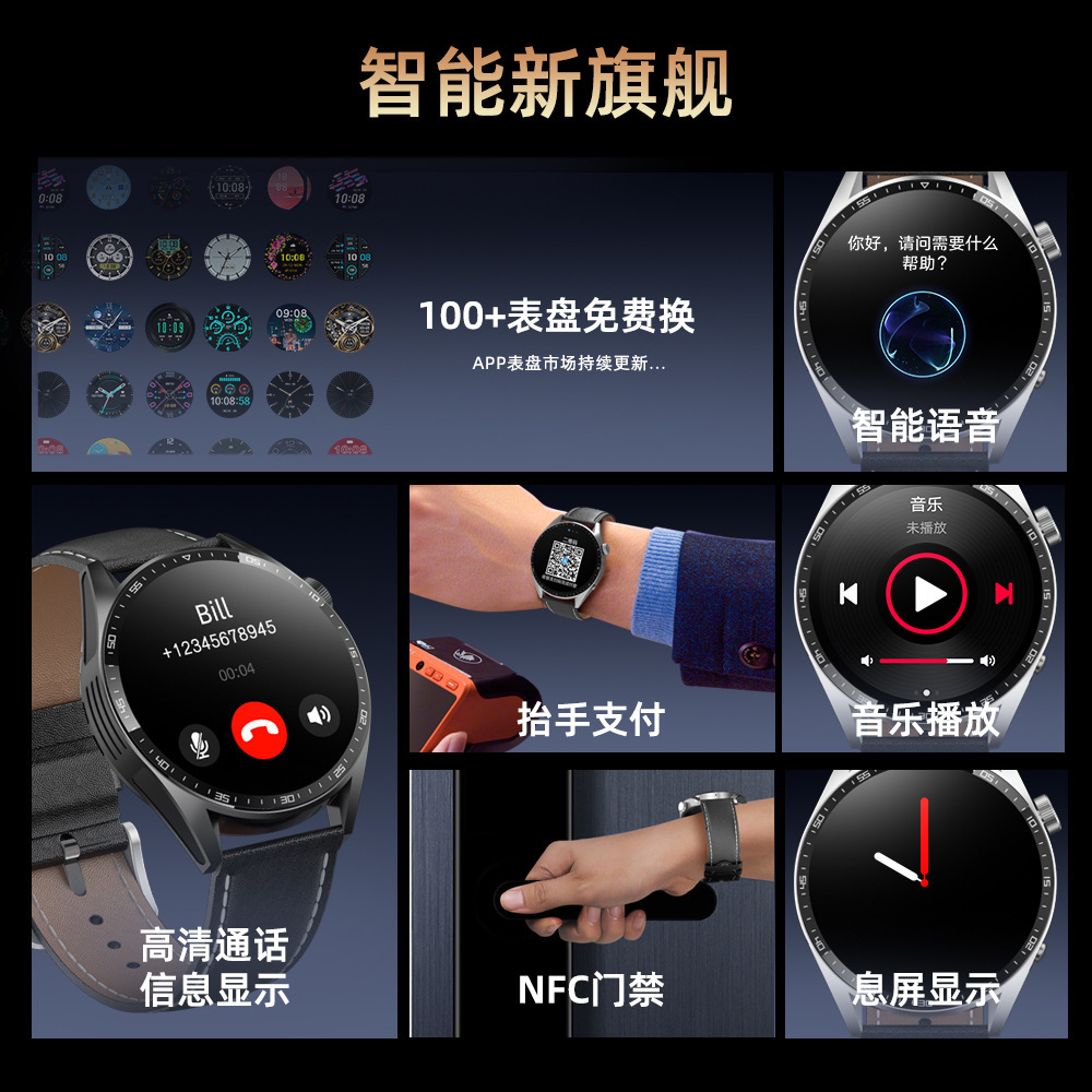 Patriot G20 Bluetooth call smart watch vibrating boom health surveillance by car code NFC offline payment