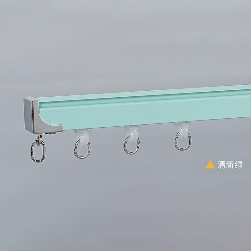 Wholesale of small, new colour-colored orbital curtains, straight-track child room curtains, two tracks
